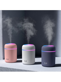 300ML Ultrasonic Electric Humidifier with LED Night Light and Aroma Diffuser for Home